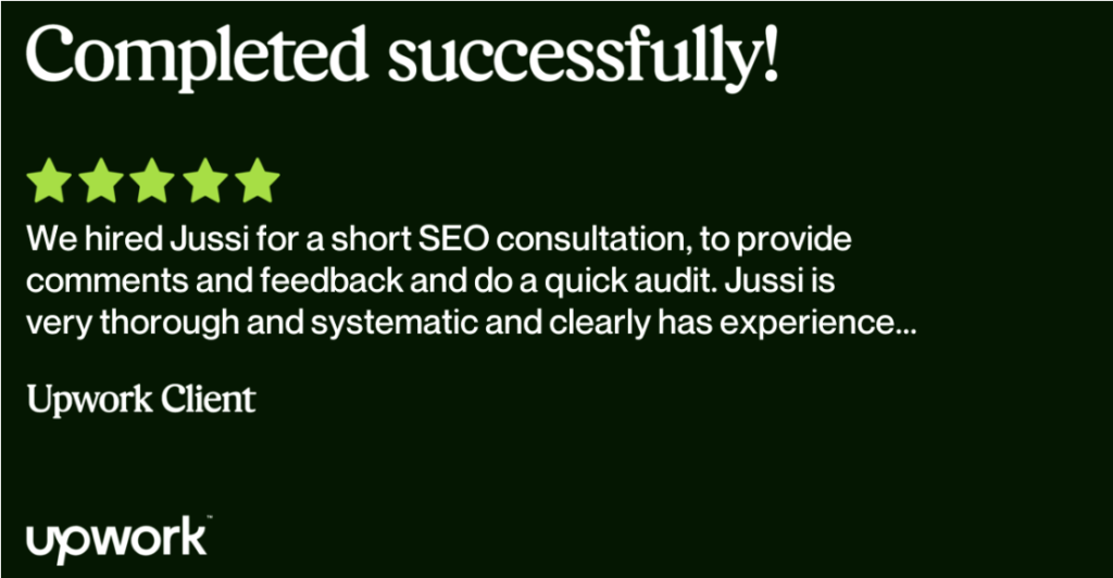 SEO testimonial